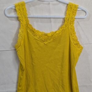 Golden Vibrant Yellow Lace Top
